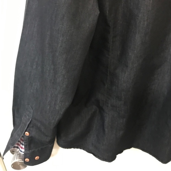 Coof Andy charcoal black button down long sleeve shirt - Picture 9 of 11